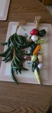 Hanging Ceramic Chili Pepper and Mixed Vegetables Decorations