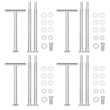 4 Set 3-Tier Cupcake Stand Hardware Fittings for Cake Stand T Shape Silver
