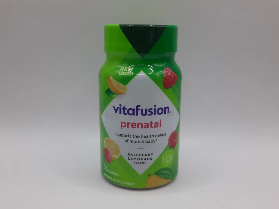 Vitafusion PreNatal Vitaminas Gomosas, Sabor Limonada Frambuesa, 36 Ct Exp 4/26 Foto 2 de 4