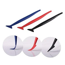 FOSHIO Vinyl Car Wrapping Flexible Micro Squeegee Curves Slot Tint Tool Set 3 