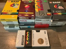 Mixed Lot of Blank VHS Tapes For Recording