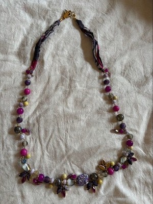 Etro Women Jewelry Eu Souvenir Multicolor Beads Ribbon Long Necklace Limited Edi