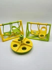 VINTAGE Fisher Price Little People Playground Swing Merry Go Round Lot Set