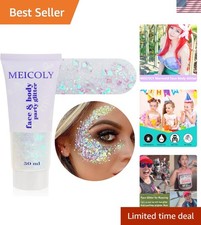Non-Toxic White Body Glitter Gel   Glamourize Your Festival Look Effortlessly