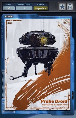 Topps Star Wars Card Trader Probe Droid 2025 Stellar Sig Gilded Legendary 10cc