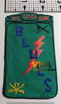 Vietnamese Made B Troop 7/17 Cav Blue Max ''We Stood Alone'' Patch