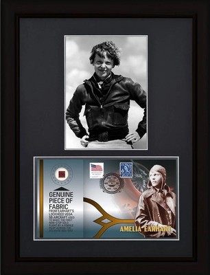 Amelia Earhart, gerahmt garantiert Lockheed Vega 5B Flugzeug Teil Relikt FDC & COA