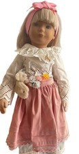 Margarete Steiff Doll Bertha Germany With Bear Bouquet 19  Vintage As Is Rare