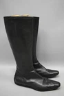 GUCCI Vintage 2000s Logo Black Leather Equestrian Riding Boots Sz 41/US11