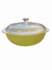 Vintage 1950s Pyrex 024 Lime Green 2 Qt Casserole Dish w/ Lid USA