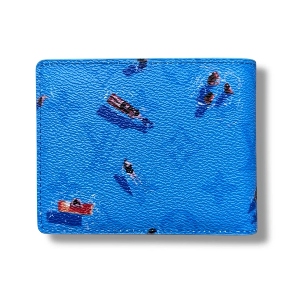 Louis Vuitton LV Monogram Blue Lagoon Portafoglio Sottile Bifold | SPEDIZIONE VELOCE - Immagine 4 di 4