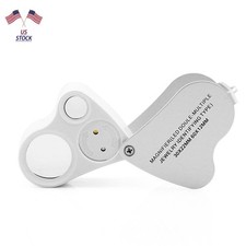 30x 60x Jeweler's Loupe Dual lenses Band Light Antique geology Magnifier Lens A