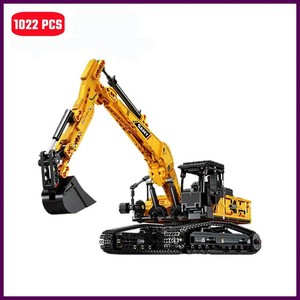 SEMBO BLOCK 1022pcs Excavator Models Building Blocks MOC City Construction