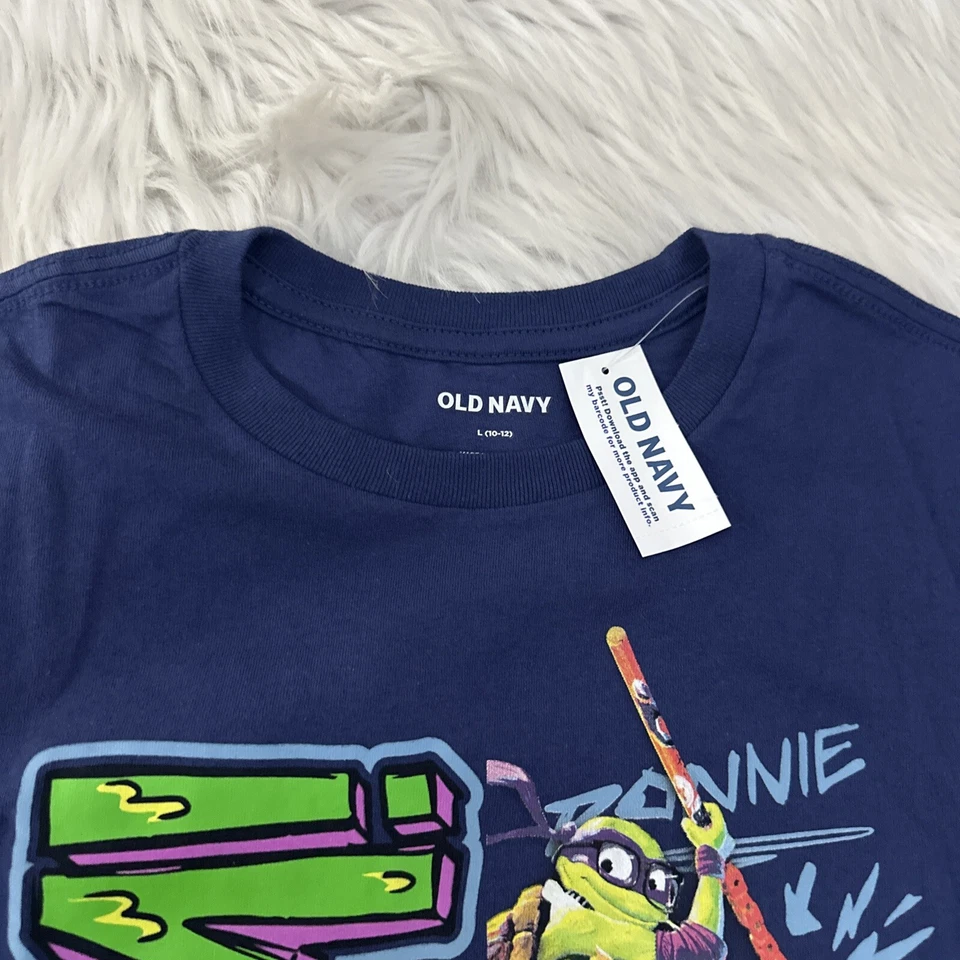 Camiseta Old Navy Boys Teenage Mutant Ninja Turtles NUEVA CON ETIQUETAS 10/12 L azul Foto 3 de 4