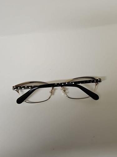 Unbranded WM6105 BK/G Eyeglasses Cat Eye Black Gold Frames 52-16-135 No Lenses - 第 6/6 張圖片