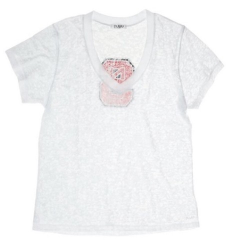 Nuyu North Carolina State V-Neck Women’s White Burnout Short Sleeve Shirt XL - Picture 2 of 5