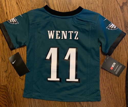 Neu Philadelphia Eagles Carson Wentz #11 Nike Midnight Green Spiel Trikot Kinder 3T - Bild 2 von 9