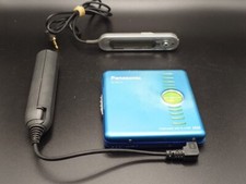 Panasonic Sj-Mj19-A Blue Md Player Mdlp walkman blue with remote and battery box