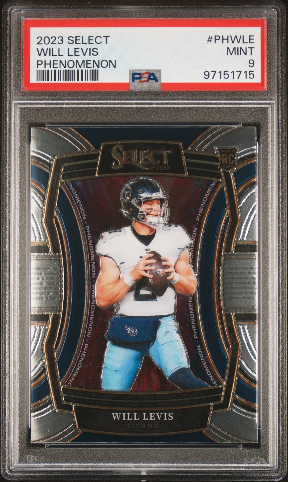 Will Levis Panini Select Phenomenon #PHWLE Base