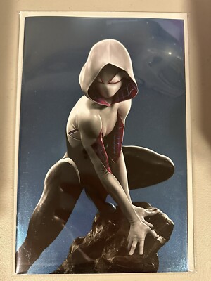 Spider-Gwen Annual 1 Blue FOIL Grassetti VIRGIN VARIANT ComicTom Bry s Ltd 9.2+