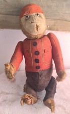 Schuco Antique Bellhop Monkey 12" "Tricky" Yes/ No Mohair c.1920