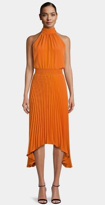 open lace back dress Pleated knit dress | Skipper Blue | Women | KARL LAGERFELD
