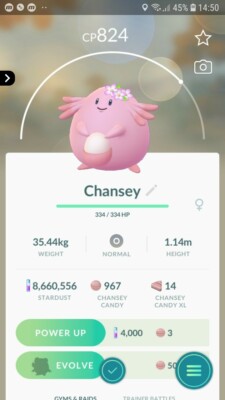 Chansey ( Flower Crown ) Pokemon Fast Same Day Go