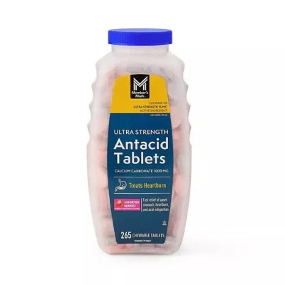 Member's Mark Ultra Strength Antacid Chewable Tablets Assorted Berry -265 ct.