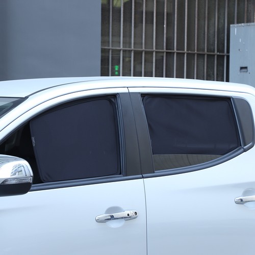 6PCS Car Window Sunshade Black Mesh Cisor Kit For Mitsubishi L200 Trition 15-23 - Picture 7 of 12