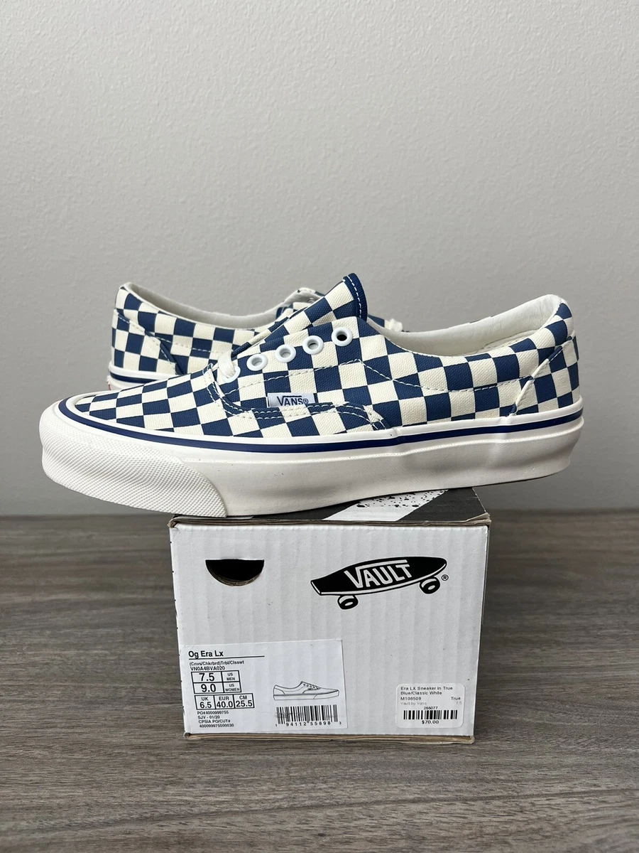 Inschrijven trechter erosie NEW Vans Vault Og Era Lx Canvas Blue Checkerboard Men&#039;s Size 7.5  VN0A4BVA020 | eBay