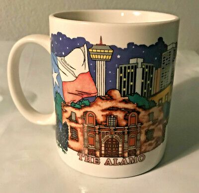 COFFEE MUG THE ALAMO SAN ANTONIO TEXAS FLAG LONE STAR STATE | eBay