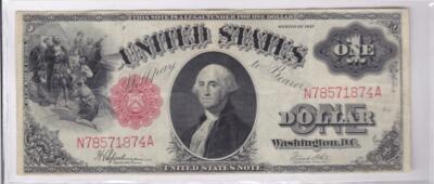 1917 $1 United States Large Dollar Note Speelman White Fr 39 | eBay