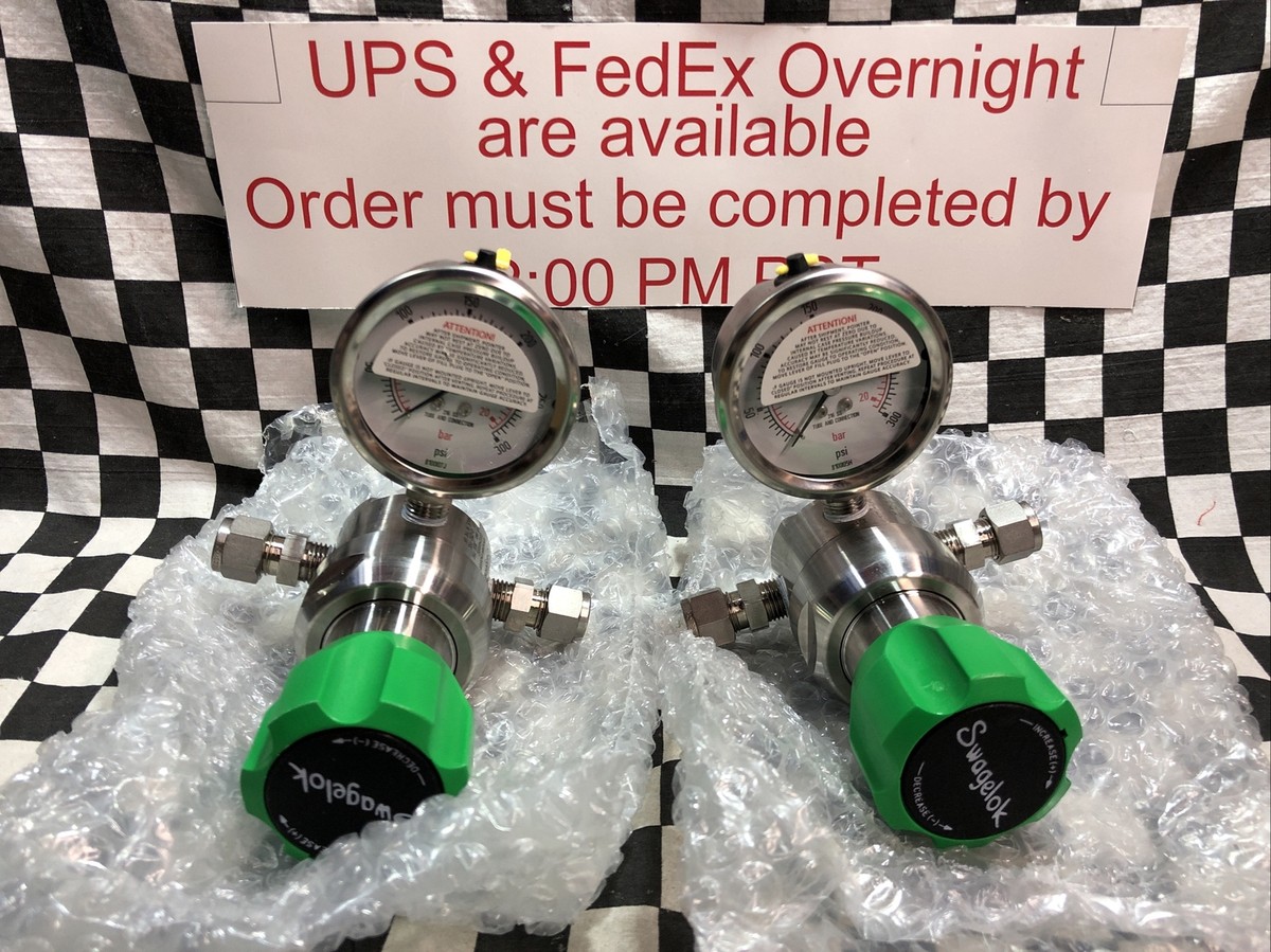 SWAGELOK Regulator With Gauge 300 PSI, KPR1GRB412A20000 & SS-600-1