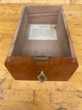 Antique Vintage Safe Inner Inside Interior Drawer With Key & Unique Notice