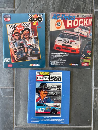 3 Lot 1990er NASCAR Rennprogramme Vintage Retro AC-Delco Tyson 400 Pocono 500