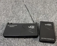 SAMSON VT2L BELTPACK TRANSMITTER /VLX RECEIVER VR2  W/O POWER SUPPLY NOT -TESTED