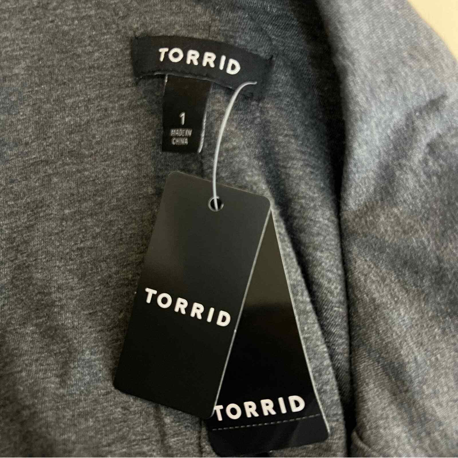 Torrid Jersey Knit Longline Open Front Blazer Womens Plus Size 1X New