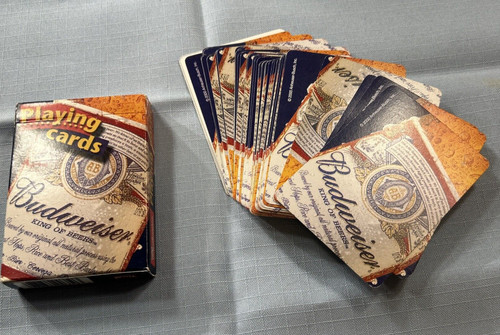Vintage 2000 Budweiser Beer Playing Cards Deck Y2K Order#350 USA