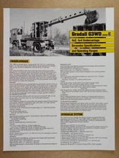 Gradall G3WD Series E Excavator Specifications Brochure