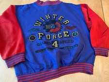 VTG 80  S 90'S OCEAN PACIFIC OP GRAPHIC WINTER FORCE SUN  SNO SWEATSHIRT YOUTH M
