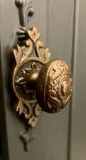 1 Antique Brass Drawer Pull Hardware Handle Vintage Cabinet Door Knob Furniture