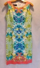NINE WEST WOMENS FLORAL PRINT SLEEVELESS DRESS - SIZE 8