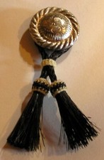 SOUTHWESTERN Navajo? POKROWIEC NA GUZIKI SREBRNE I SZTUCZNE KOŃSKIE WŁOSY