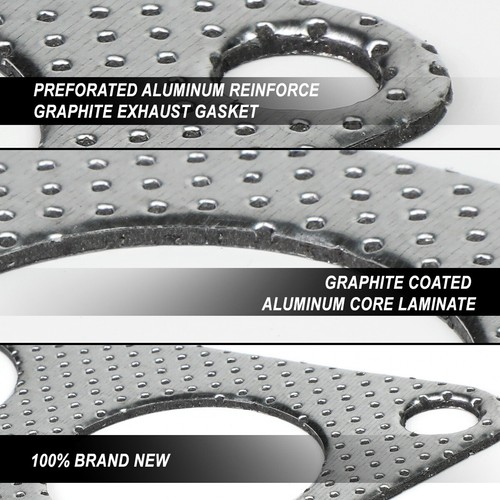 FOR 2002-2007 MITSUBISHI LANCER 2.0L ALUMINUM EXHAUST MANIFOLD HEADER GASKET SET - Picture 2 of 6
