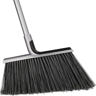 Indoor/Outdoor Broom for Floor Cleaning with 58 inch Long Handle, Angle Broom...