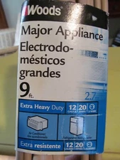 Woods Air Conditioner Major Appliance Extension Cord 9 Ft 20-Amp Heavy Duty New