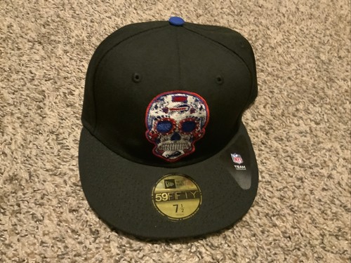 NFL Men's Black Skull 59Fifty Hat Size 