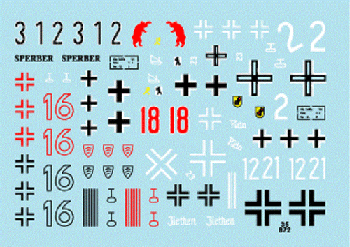 Star Decals 1/35  Sd.Kfz.131 Marder II decals 35872 x - Picture 2 of 2