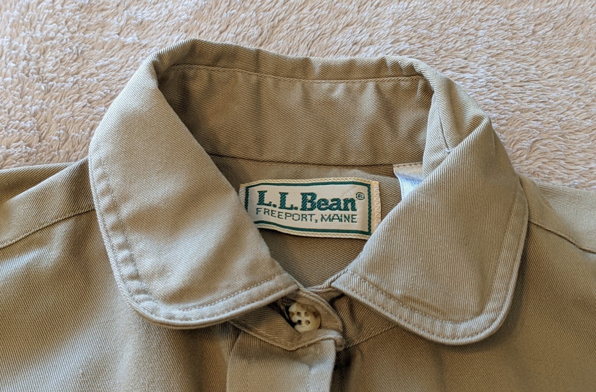Vintage LL Bean Tan Khaki Button Front Shirt Dress Size 6 Vintage LL Bean Tan Khaki Button Front Shirt Dress Size 6