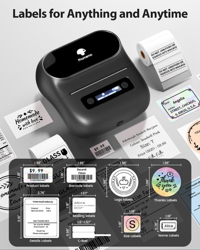 Compact Inkless Label Printer Supports 0.78'' to 3.14'' - Portable Solution - Picture 4 of 11